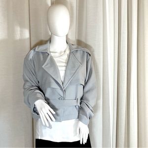 Leith Blazer Jacket in Silver - Small